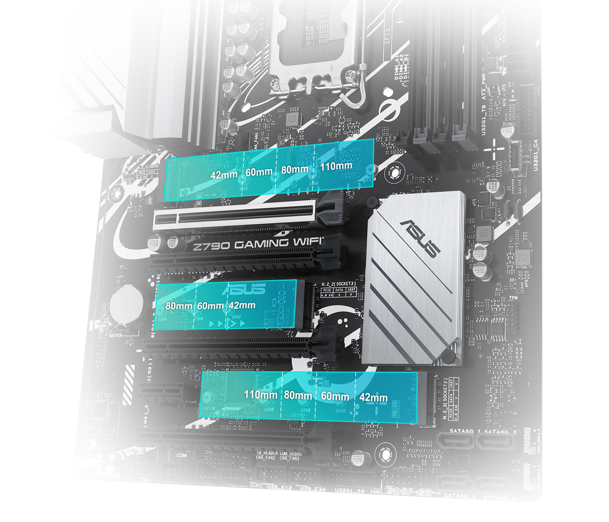 ASUS Z790 GAMING WIFI7 (LGA 1700) ATX motherboard with PCIe ASUS Z790 GAMING WIFI7 (LGA 1700) ATX motherboard with PCIe
